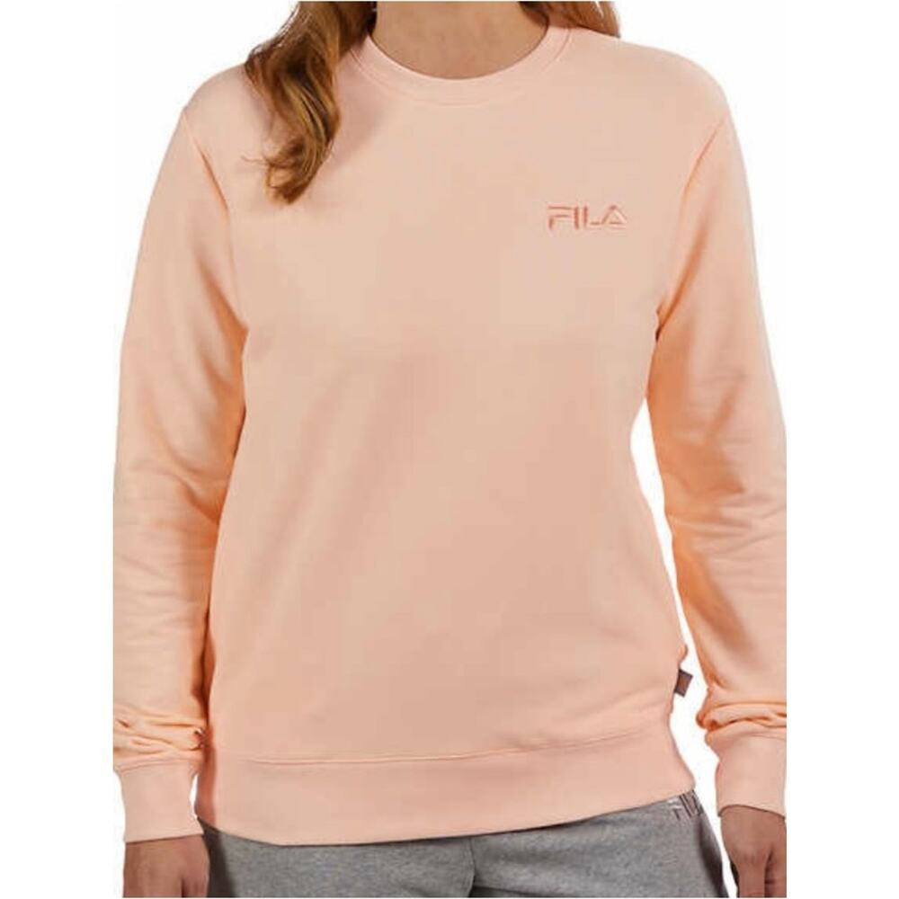 FILA Pastel Peach Crewneck Sweatshirt Side Pockets Size XXL NWT
